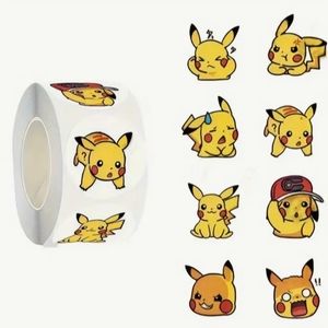 500pcs/roll Pokemon Pikachu Cartoon Sticker Cute Sticker #New